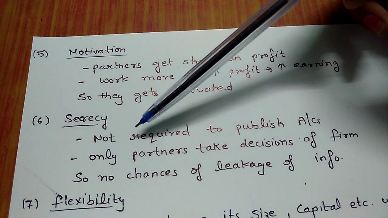 Merits and Demerits of Partnership (class 11 business studies)