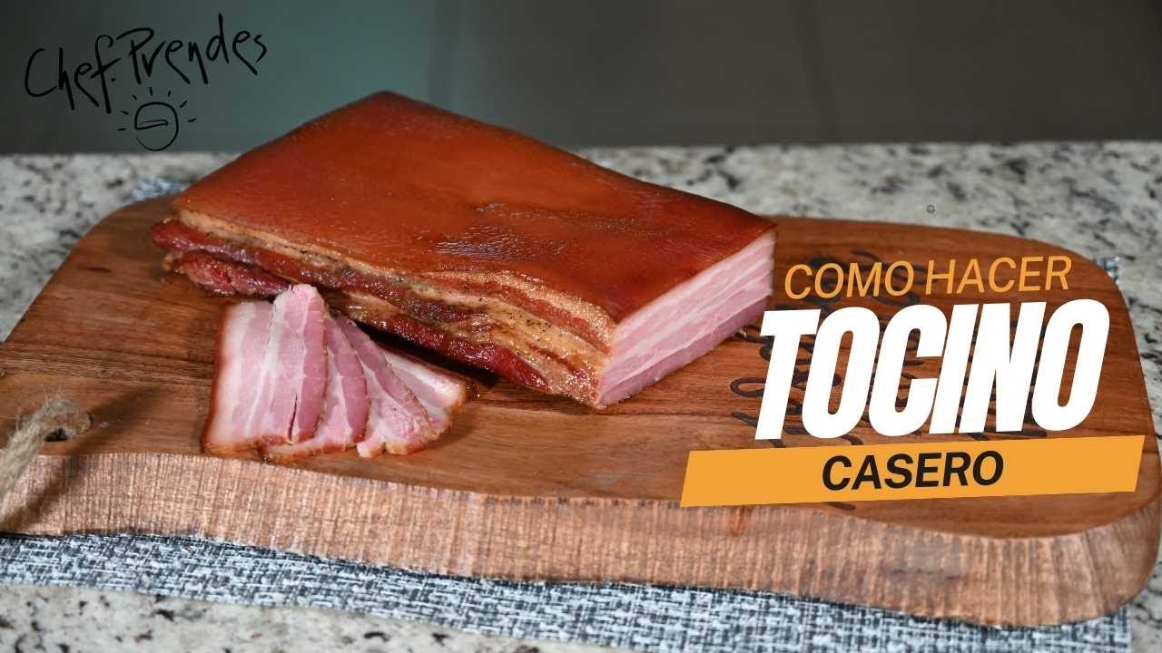 Como hacer TOCINO CASERO, receta paso a paso. Una maravilla.