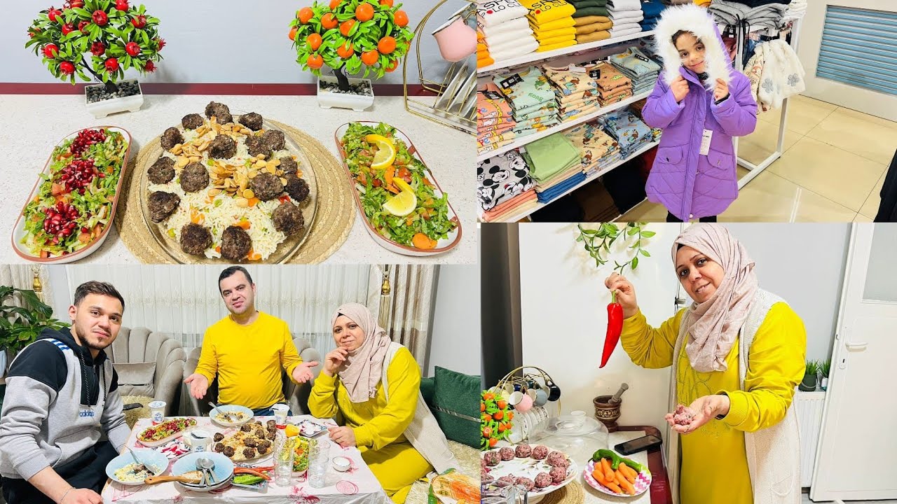شترينا جاكيت لقطورة//🎁وماما عملت كباب كوفتا ورز//😋على الطريقة التركية//وتابعونا للاخير