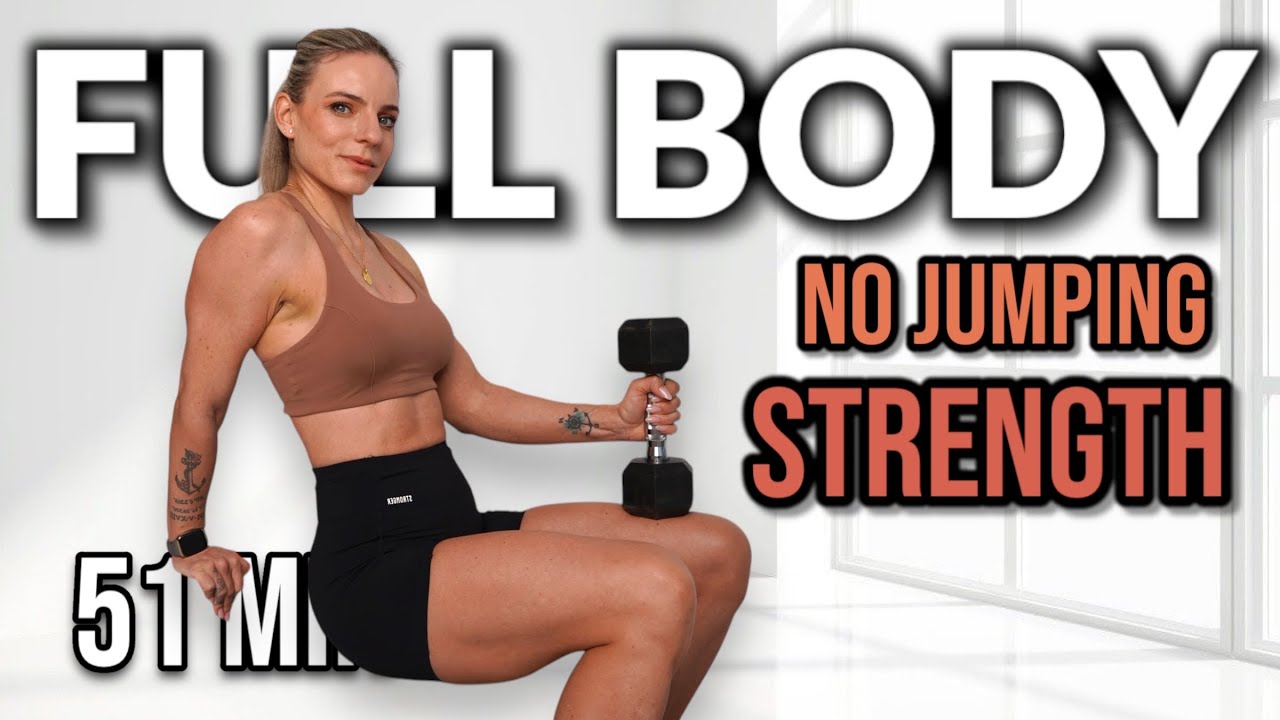 51 MIN FULL BODY STRENGTH ➡️ NO JUMPING +WEIGHTS +SETS