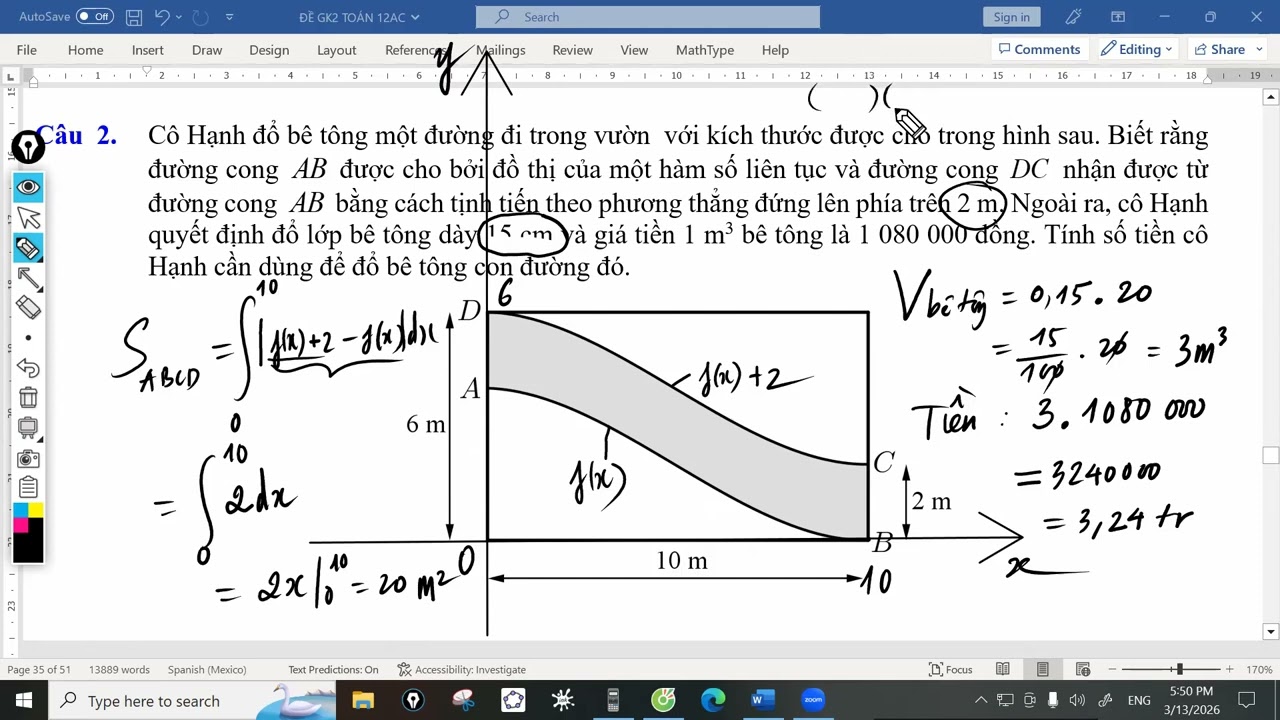 TOÁN 12(13/3/2026) GIẢI ĐỀ ÔN GK2 - ĐỀ SỐ 8