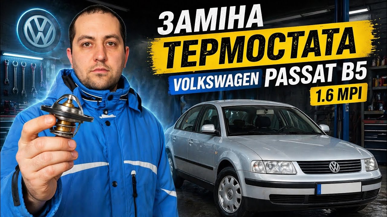 Заміна термостата Volkswagen Passat B5+ 1.6 mpi ALZ / AHL / BSE