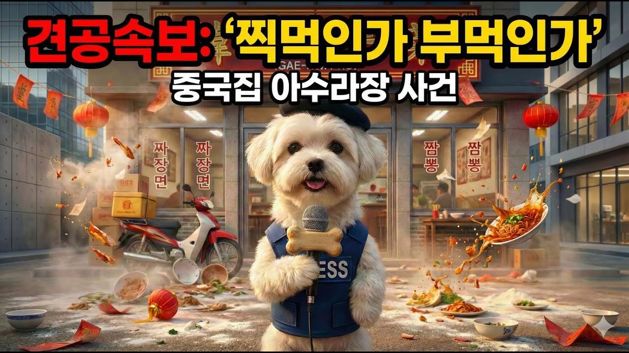 뉴스속보:중국집 아수라장 사건,찍먹인가 부먹인가(ai)