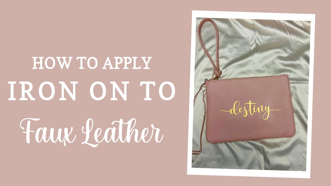 How to apply iron on vinyl to faux leather using Cricut