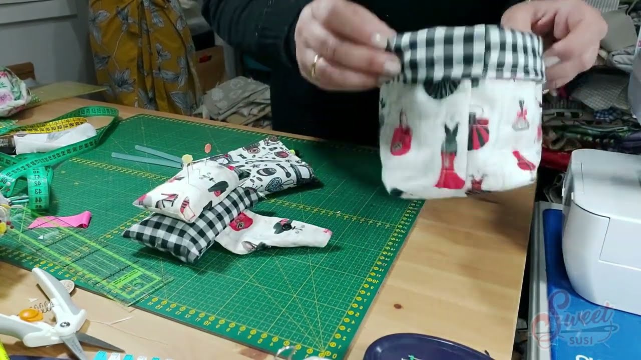 organizzatore per spilli e scarti di stoffa smontabile super pratico |Tutorial cucito creativo susi