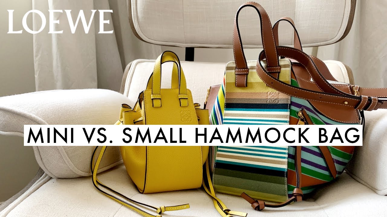 REVIEWING MY LOEWE MINI VS. SMALL HAMMOCK BAGS. Which One Is My Fave & Ideas On How To Style Them!