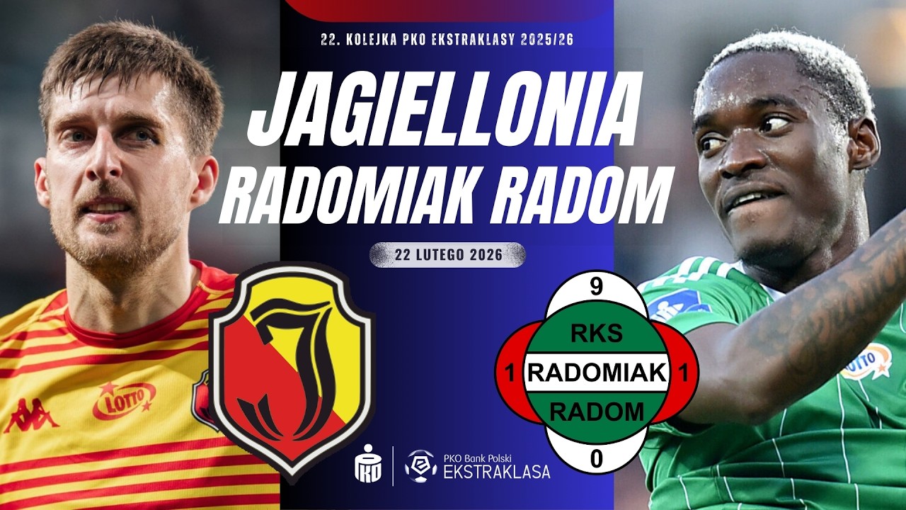 JAGIELLONIA BIAŁYSTOK - RADOMIAK RADOM | 22. KOLEJKA EKSTRAKLASY 2025/26 | RELACJA NA ŻYWO KOMENTARZ