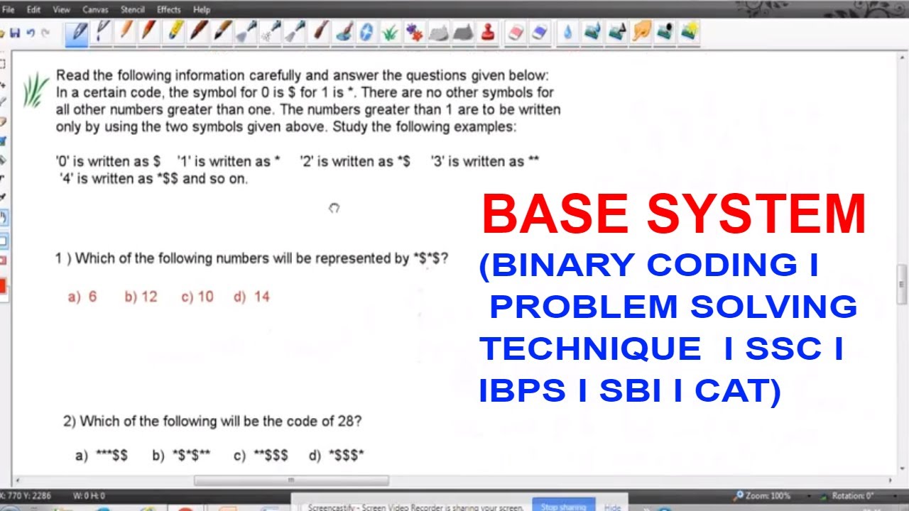 Binary Coding I Base System I Computer Aptitude - Problems solving Technique (Part 6)