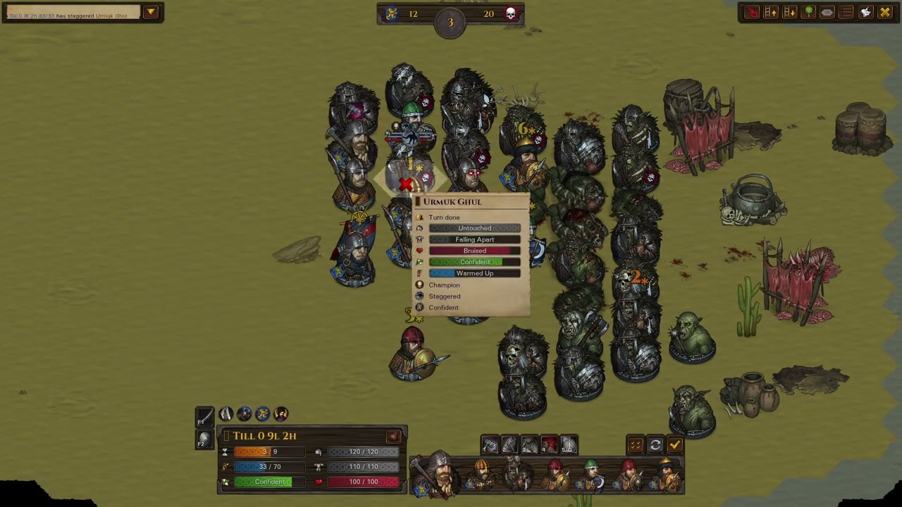 Battle Brothers Sea of Tents 28 orc 2 champ No Fearsome Nimble Only Spear Shield Bro EDITED TEST