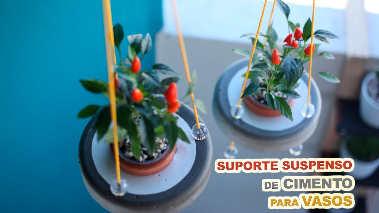 SUPORTE SUSPENSO DE CIMENTO PARA VASO