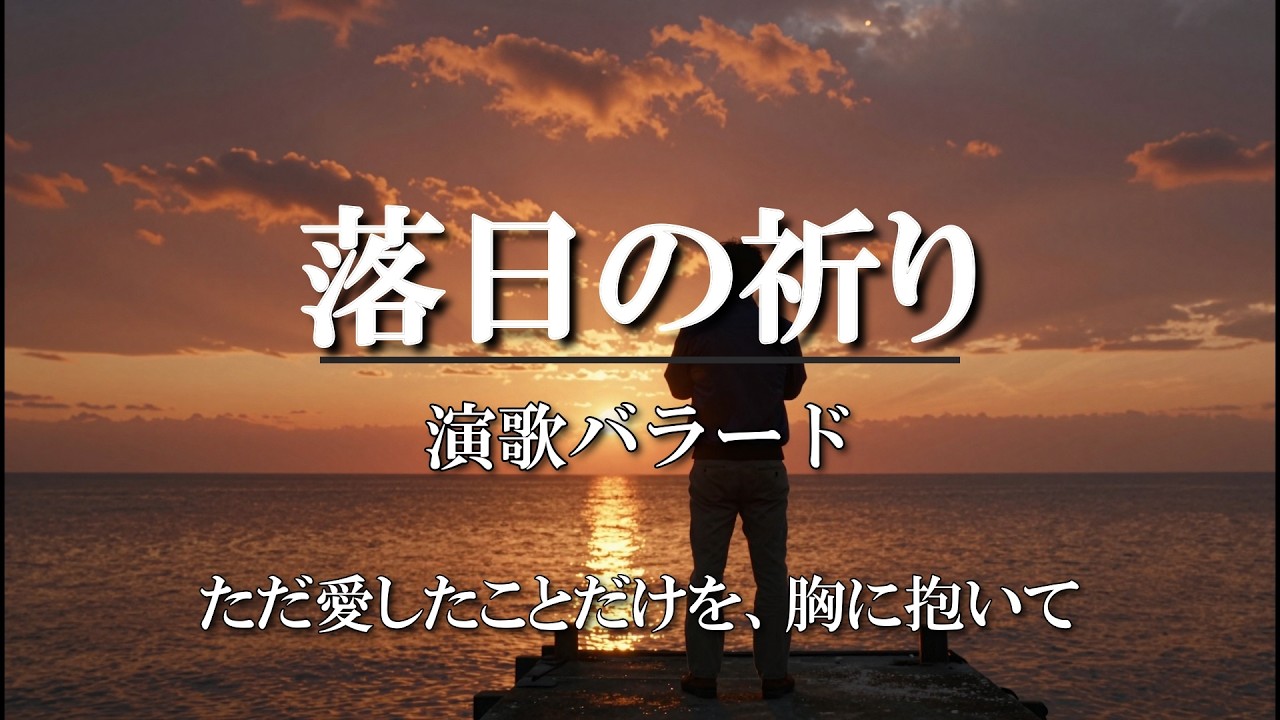 『落日の祈り』【男性・演歌バラード】愛した女の名前を、もう呼べない。約束を破った夜を、消せない。汚れ重ねた人生の果てに残ったのは、ただひとつの――祈りだった。