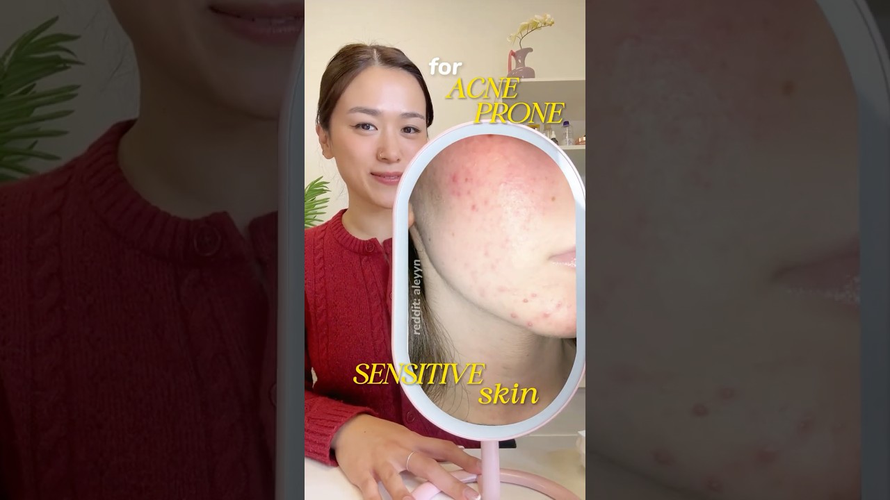 the BEST Routine for Sensitive Acne Prone Skin #sensitiveskin #acneproneskin #acneproneskincare