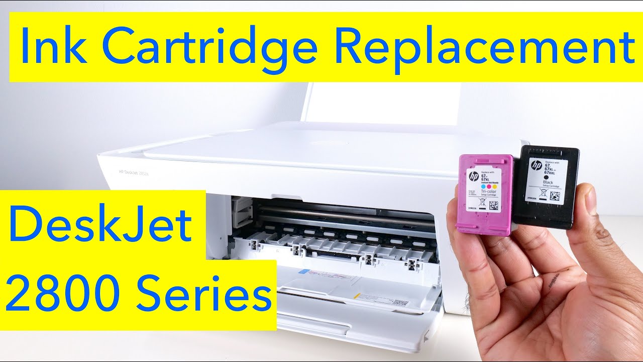 HP DeskJet 2855e Ink Cartridge Replacement | 2852e | 2820e | DeskJet 2800 series