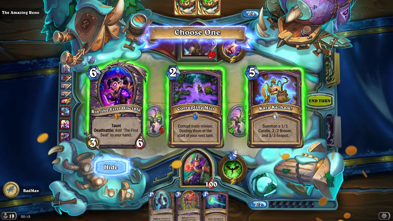 HearthStone  - The Amazing Reno - Loss 4 - 98hp 1 turn