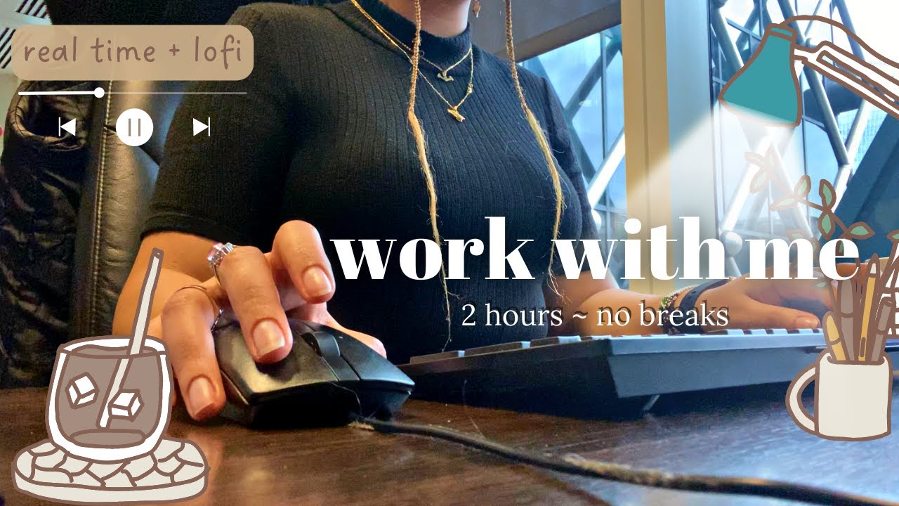 2 HOUR STUDY WITH ME at my LONDON office | real time | no breaks |🎧focused lofi music | Work with me