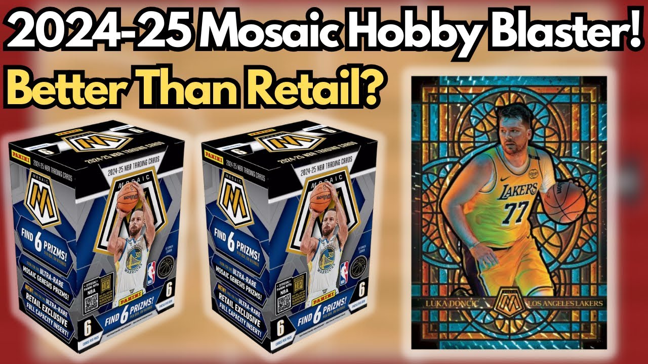 BETTER THAN RETAIL BLASTERS?! STAINED GLASS HUNTING! 2024-25 Mosaic Basketball Hobby Blaster Box! 