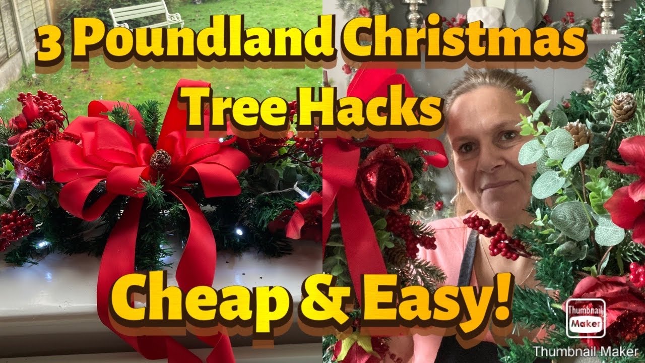 3 Poundland Christmas Tree decorations.  Christmas 2020 on a budget🎄