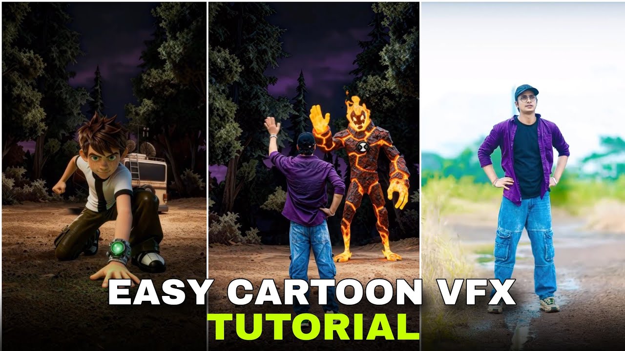 Cartoon Characters Ko Real Life Mein Milne Ka VFX! Easy Tutorial (Doraemon, Oggy, Motu Patlu )