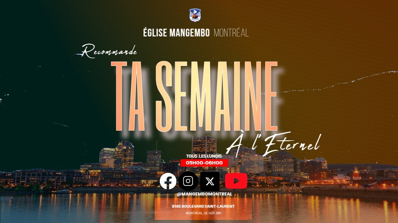 RECOMMANDE TA SEMAINE À  L'ETERNEL  || LUNDI 23.02.2026 || ANCIEN ABEL MWANGA