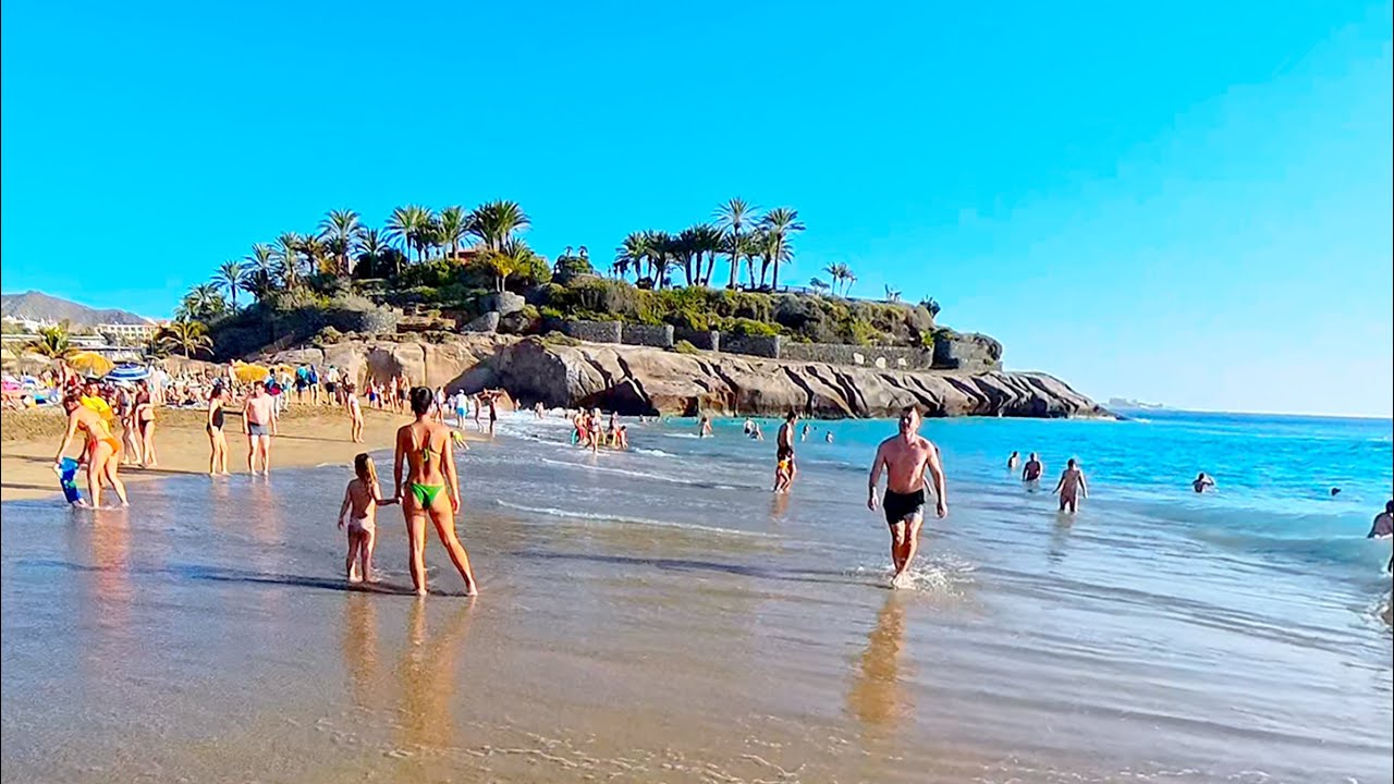 Tenerife 🏖️ Beach Walk | Playa del Duque 🌊☀️ 4K