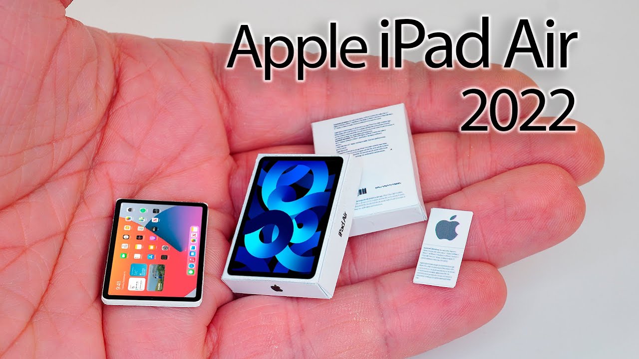 Mini Apple ipad air 2022 mini unboxing. How to make ipad for DollHouse diy crafts.