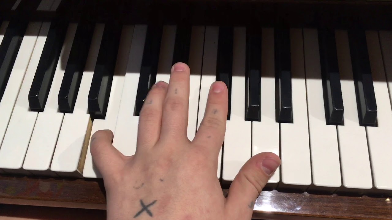 lil peep - toxic city piano tutorial