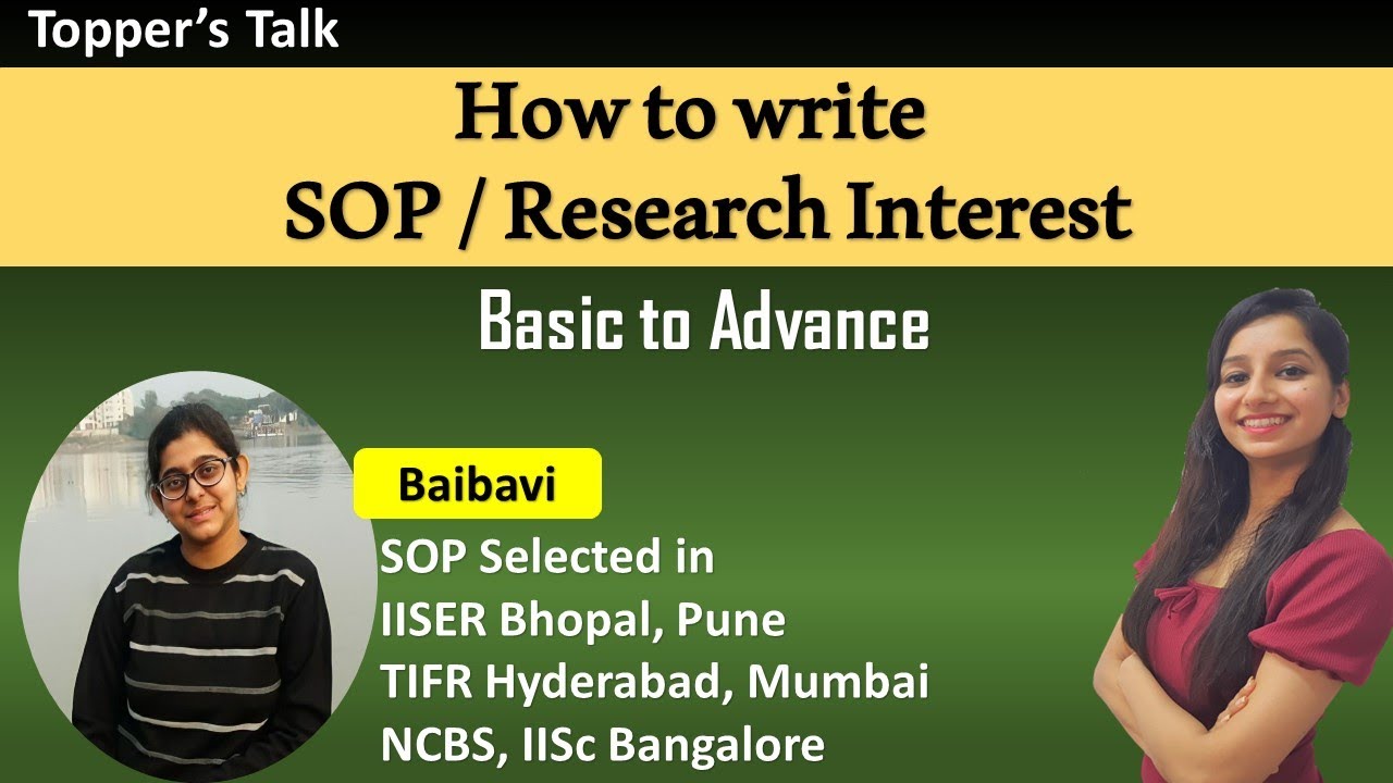 How to write SOP / Research Interest I Points to keep in mind while writing SOP I