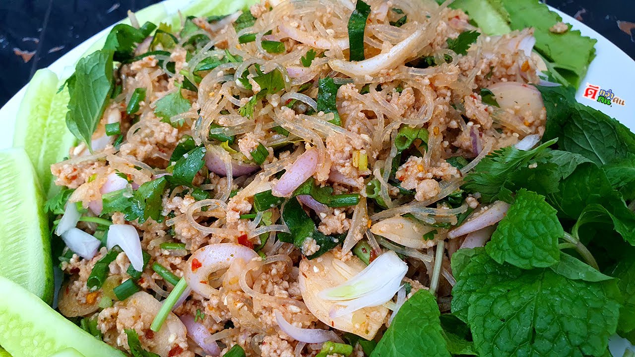 ลาบวุ้นเส้น อร่อย แซ่บเข้าเส้น หมูนุ่มละมุนต้องทำแบบนี้!!! วุ้นเส้น ไม่เละ ไม่แฉะ ไม่อืด