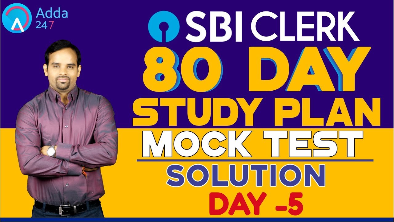 80 DAY STUDY PLAN SBI CLERK PRE | MOCK TEST SOLUTION BY SACHIN SIR | Day 5