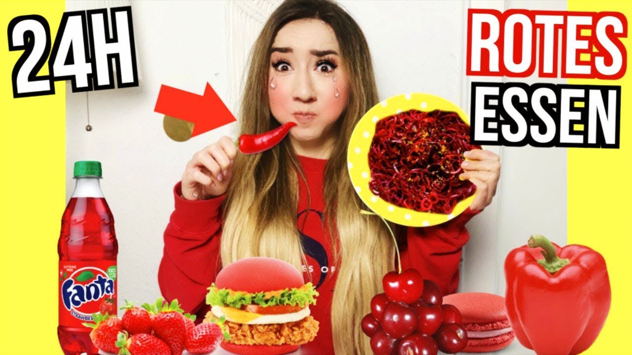 nur 24 STUNDEN ROTES ESSEN essen (ALLES WIRKLICH ROT)