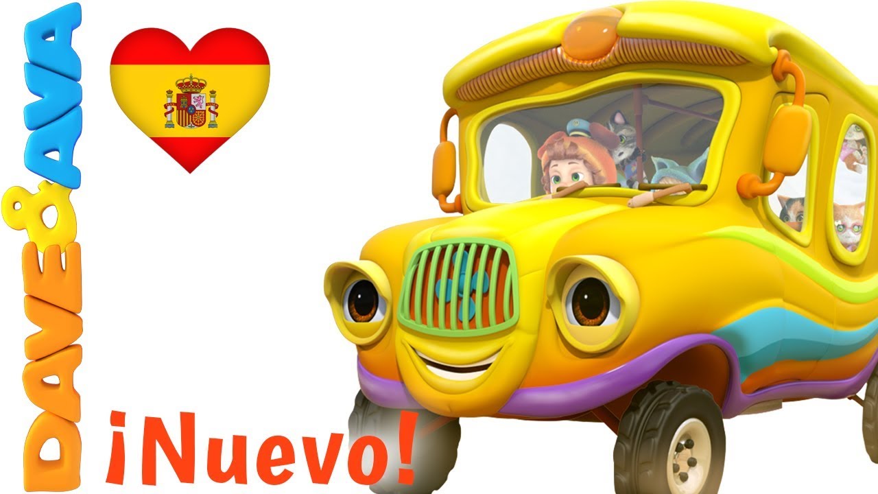 🐈 Canción Las Ruedas del Autobús | Canciones Infantiles y Canciones para Bebés de Dave y Ava 🐈