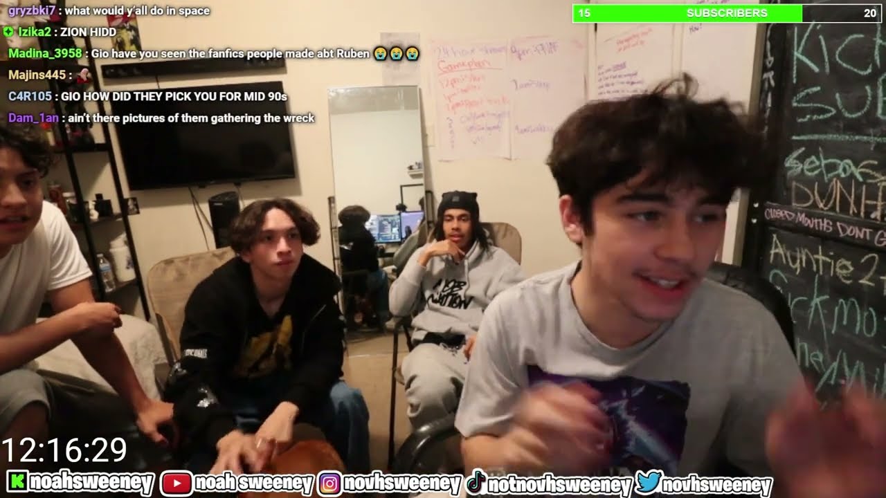 Gio finding out he has fanfics on him