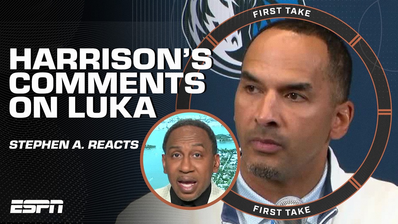 Stephen A. calls Nico Harrison 'TONE DEAF' for his Luka Doncic comments! | First Take