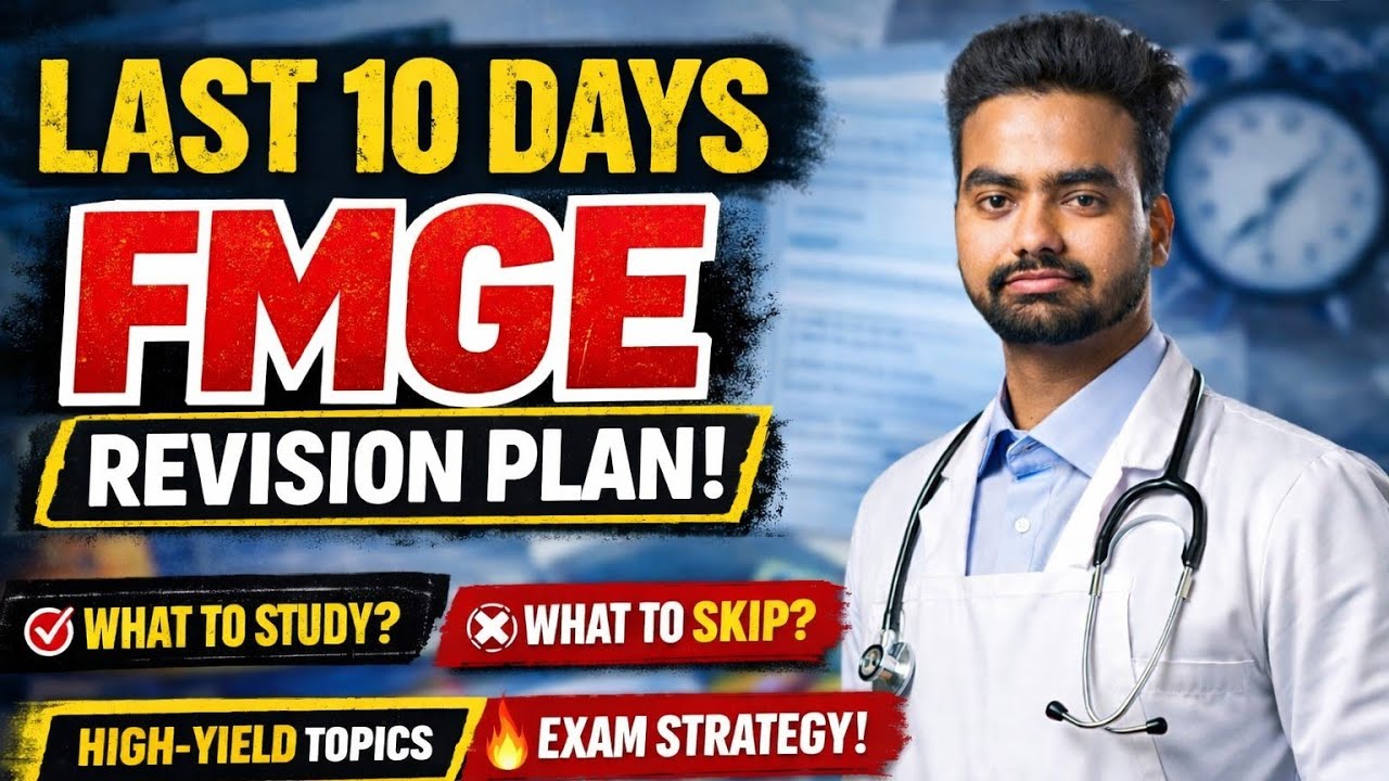 DON&rsquo;T WASTE Last 10 Days of FMGE  | Perfect Revision Strategy