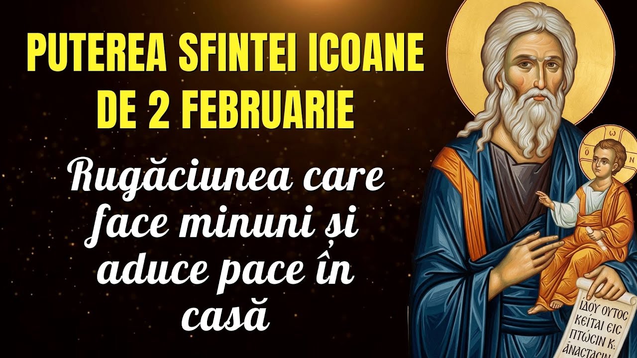 PUTEREA SFINTEI ICOANE DE 2 FEBRUARIE! Rugăciunea care face minuni și aduce pace în casă