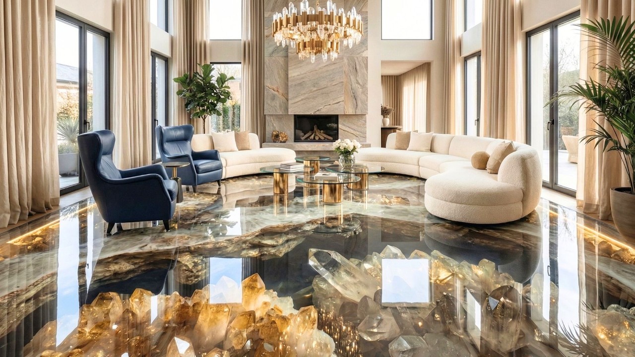LUXURY EPOXY FLOOR IDEAS FEATURING MARBLE & STONE WITH GORGEOUS RESIN POURS