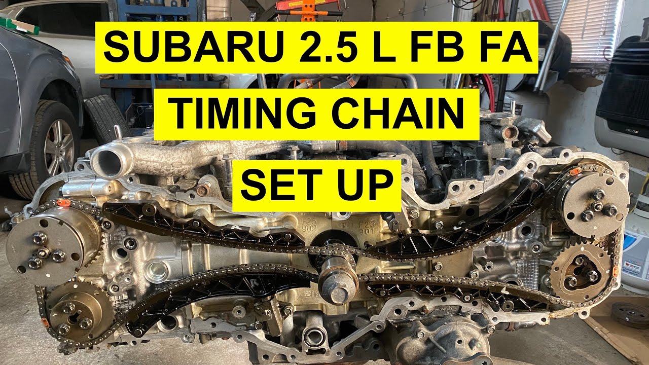 Valve Timing Set up With Marks On Subaru 2.5 FB FA Engine