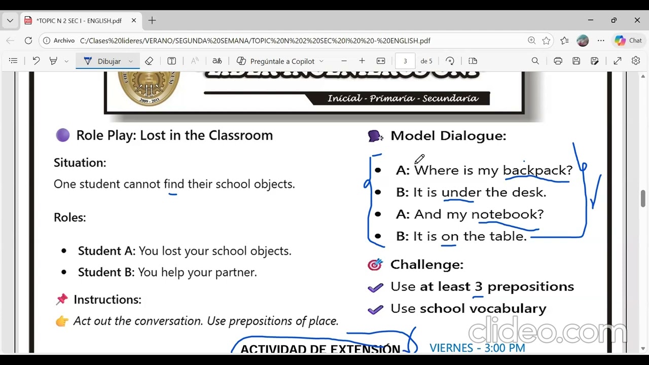SEC I - ENGLISH CLASS