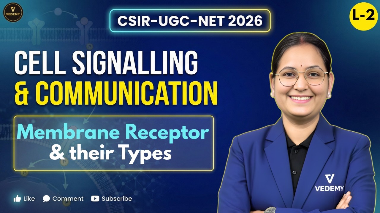 CSIR-UGC-NET 2026|Cell Signalling & Communication|L2 Membrane Receptor & their Types|Dr. Ravina Rai|