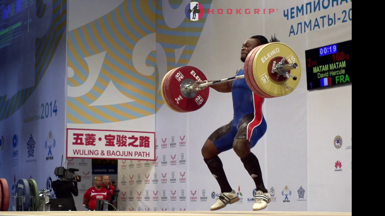 David Hercule Matam (94) - 155kg & 160kg Snatches @ 2014 Senior World Championships