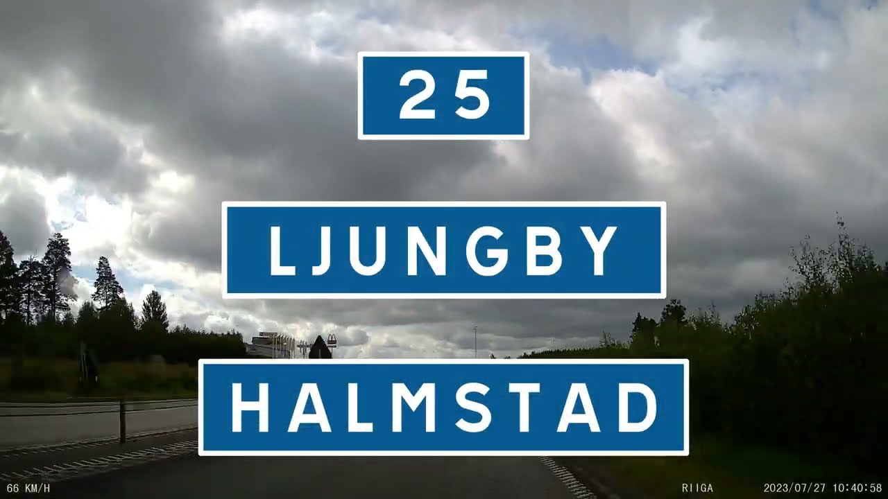 Riksväg 25, Ljungby-Halmstad