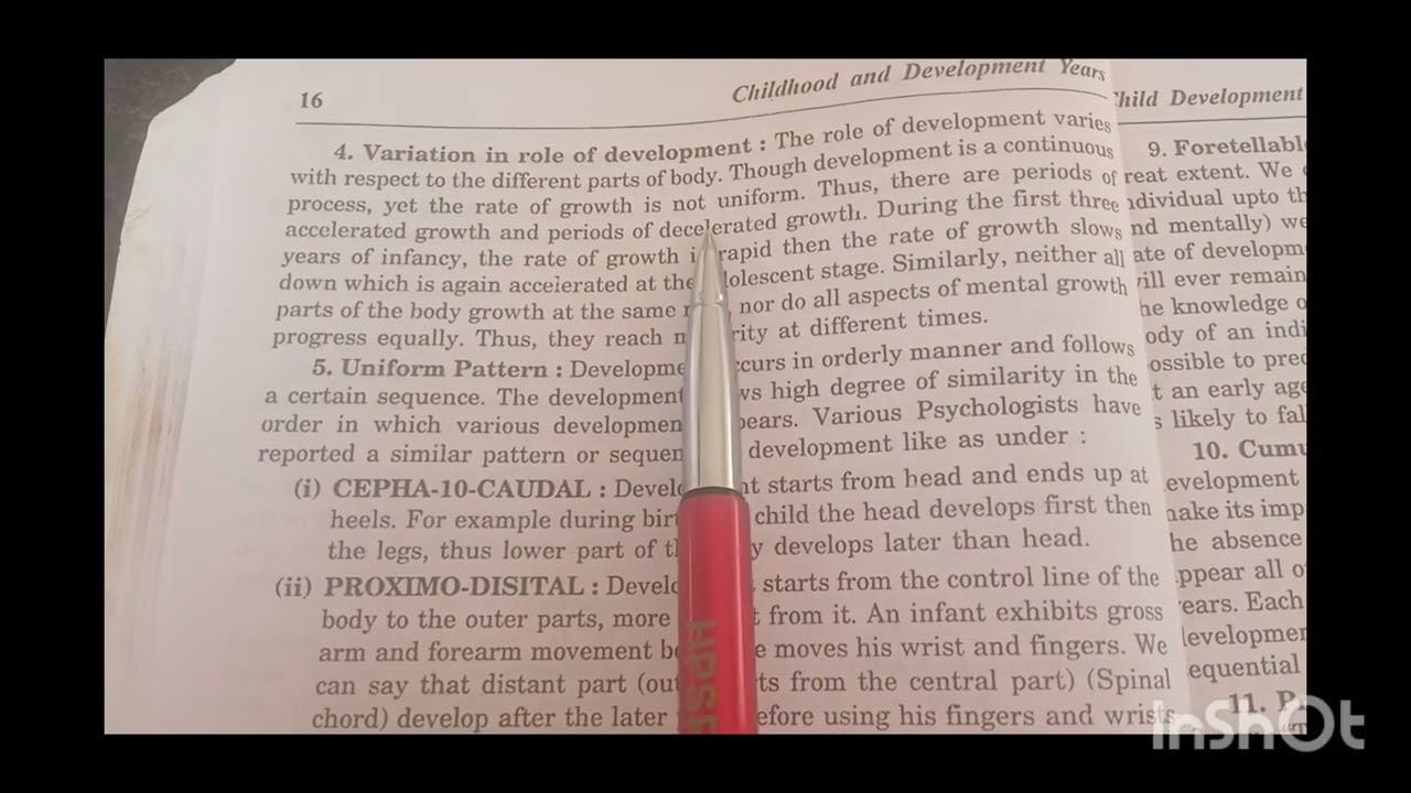 Difference between growth and development bed 1st semester 