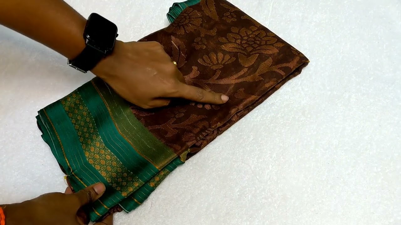 Copper zari Chiffon Brasso Collection(16/5/22), whatsapp 63835 33303