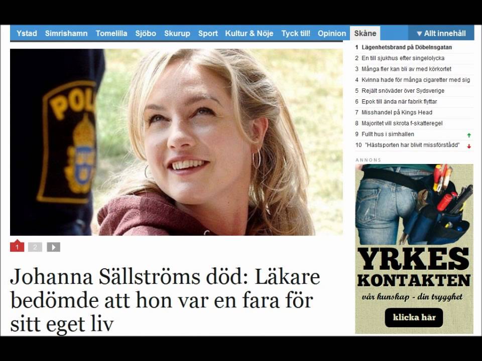 Johanna Sällström död