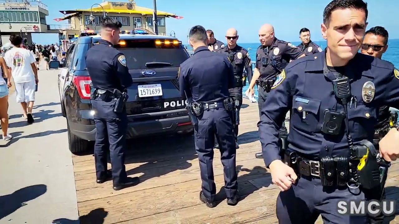 Santa Monica Police Officers Apprehended Knife-Wielding Homeless Man at Santa Monica Pier