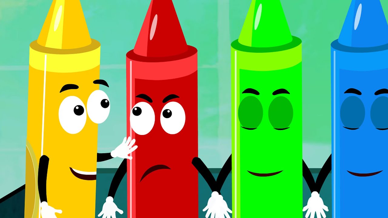 Ten In The Bed Colorful Crayons, Count Numbers 123 & Preschool Video for Kids