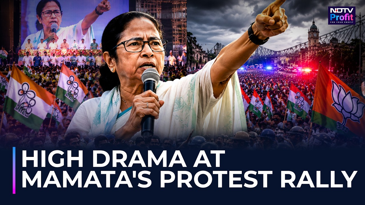 Scuffle, Slogans & Showdown | Mamata's Rally Turns Intense | Ground Visuals From The Protest Site