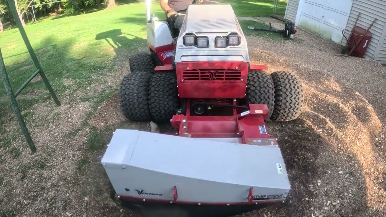 Stump Grinder VS 7+ Foot Stump! || Ventrac Stump Grinder