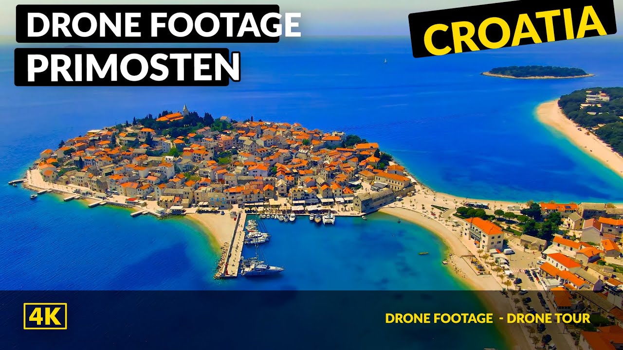 Primosten Chorwacja Nagranie z drona
