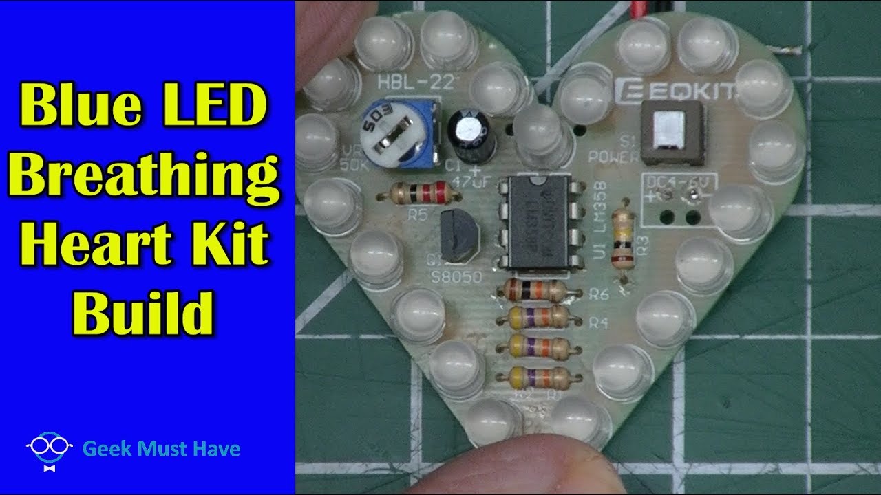 Blue LED Pulsating (Breathing) Heart Kit  GMH-086